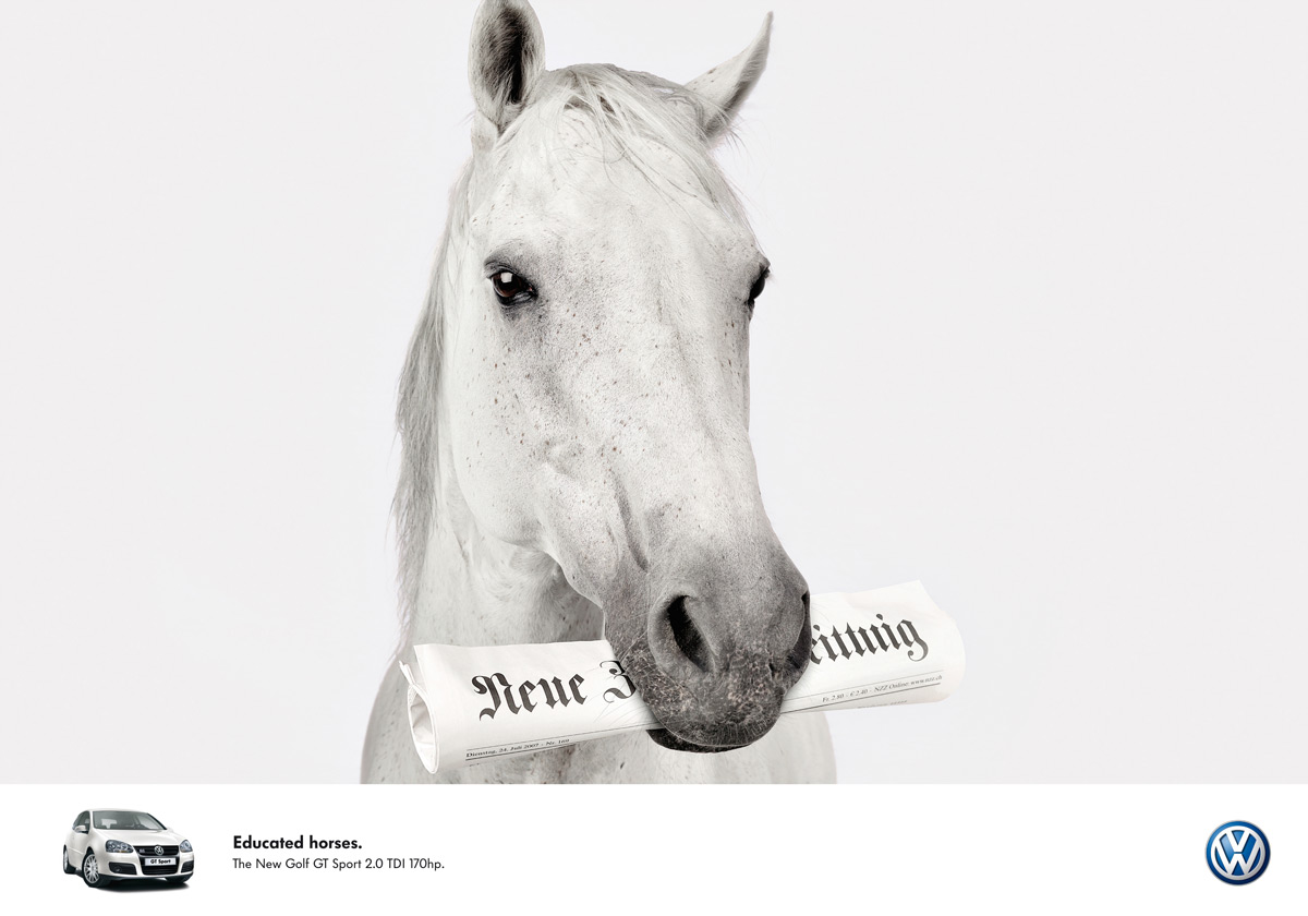 www.lacavalieremasquee.com | DDB Milan & Winkler + Noah for Volkswagen: Educated horses