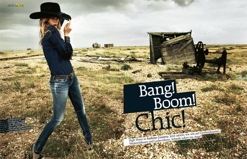 www.lacavalieremasquee.com | Tina Luther for Grazia Germany: Bang! Boom! Chic!