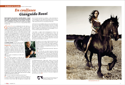 Gianguido Rossi interviewé par La Cavalière masquée dans Sports Equestres