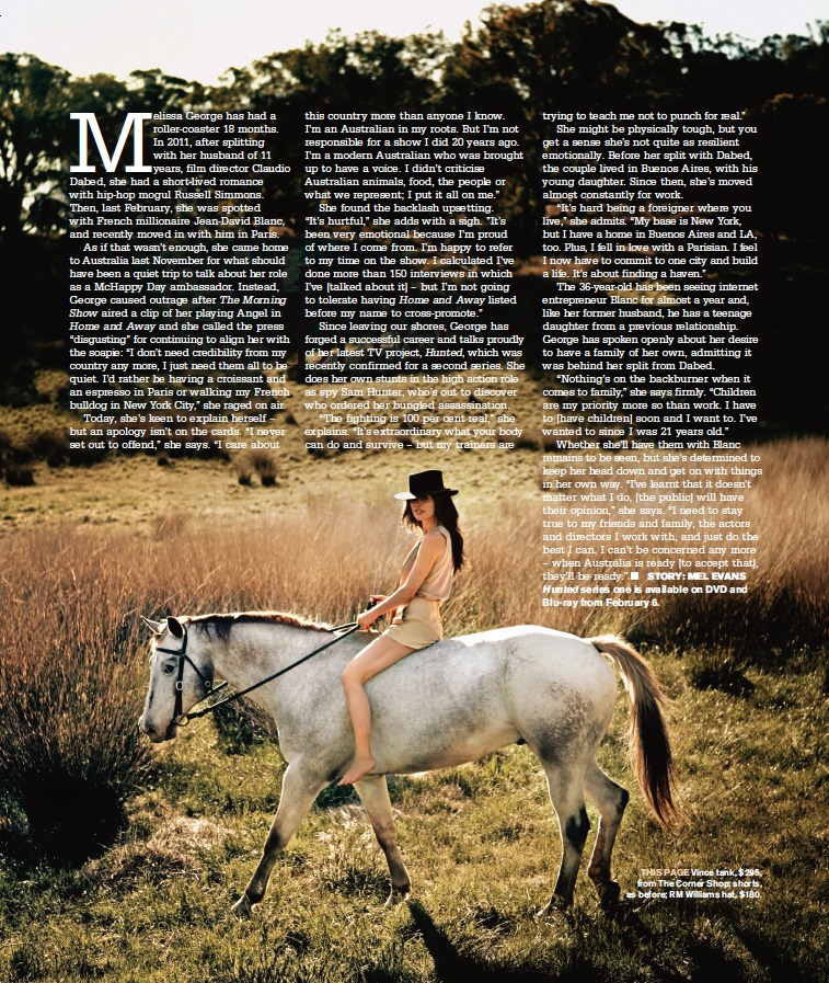 www.lacavalieremasquee.com | Nick Leari for Sunday Telegraph Magazine January 2013 w/ Melissa George: High country