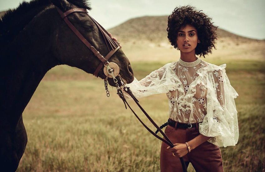 www.lacavalieremasquee.com | Boo George for Vogue Spain July 2017 w/ Imaan Hammam