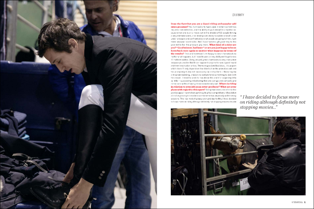 La Cavalière masquée | Equestrio Magazine #Spring 2014: Guillaume Canet