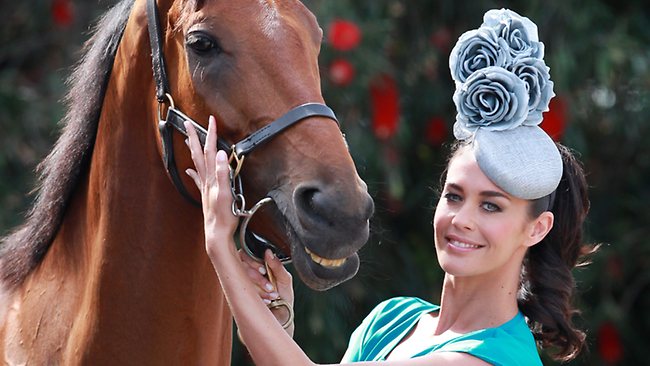 www.lacavalieremasquee.com | Megan Gale and Tullamore at the Caulfield Cup