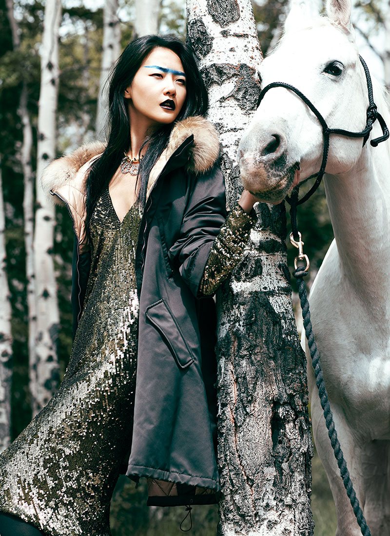 www.lacavalieremasquee.com | Chris Nicholls for Flare December 2011: Glacial Glamour