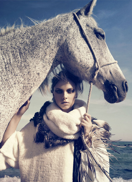 www.lacavalieremasquee.com | Signe Vilstrup for Vanity Fair Italy December 2011 w/ Lys Inger