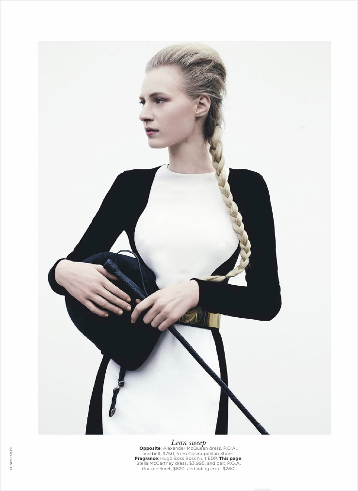 www.lacavalieremasquee.com | Benny Horne for Vogue Australia December 2012 w/ Julia Nobis & Black Caviar