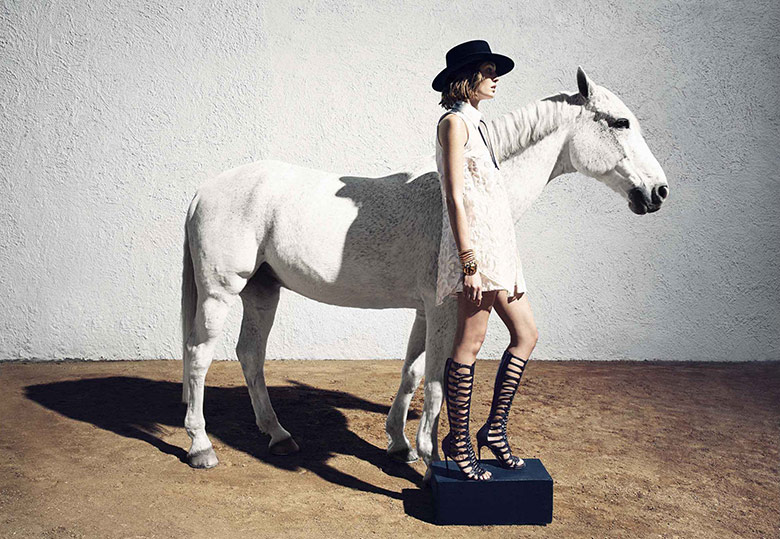 www.lacavalieremasquee.com | Camilla Akrans for Harper’s Bazaar US March 2015 w/ Nadja Bender