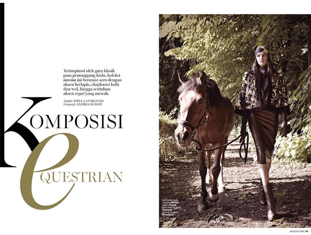 www.lacavalieremasquee.com | Komposisi Equestrian | Andrea Sudati for Marie Claire August 2015