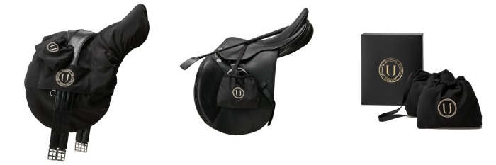 www.lacavalieremasquee.com | set-u-black-microfiber-saddle-cover-stirrup-covers