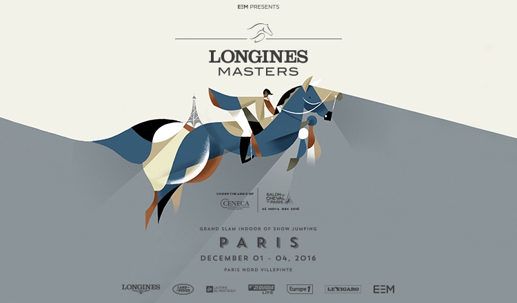 www.lacavalieremasquee.com | Affiche Longines Masters de Paris 2016