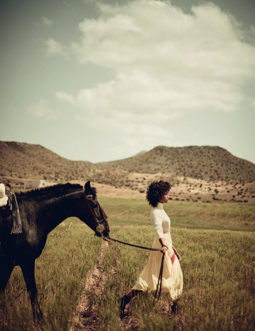 www.lacavalieremasquee.com | Boo George for Vogue Spain July 2017 w/ Imaan Hammam