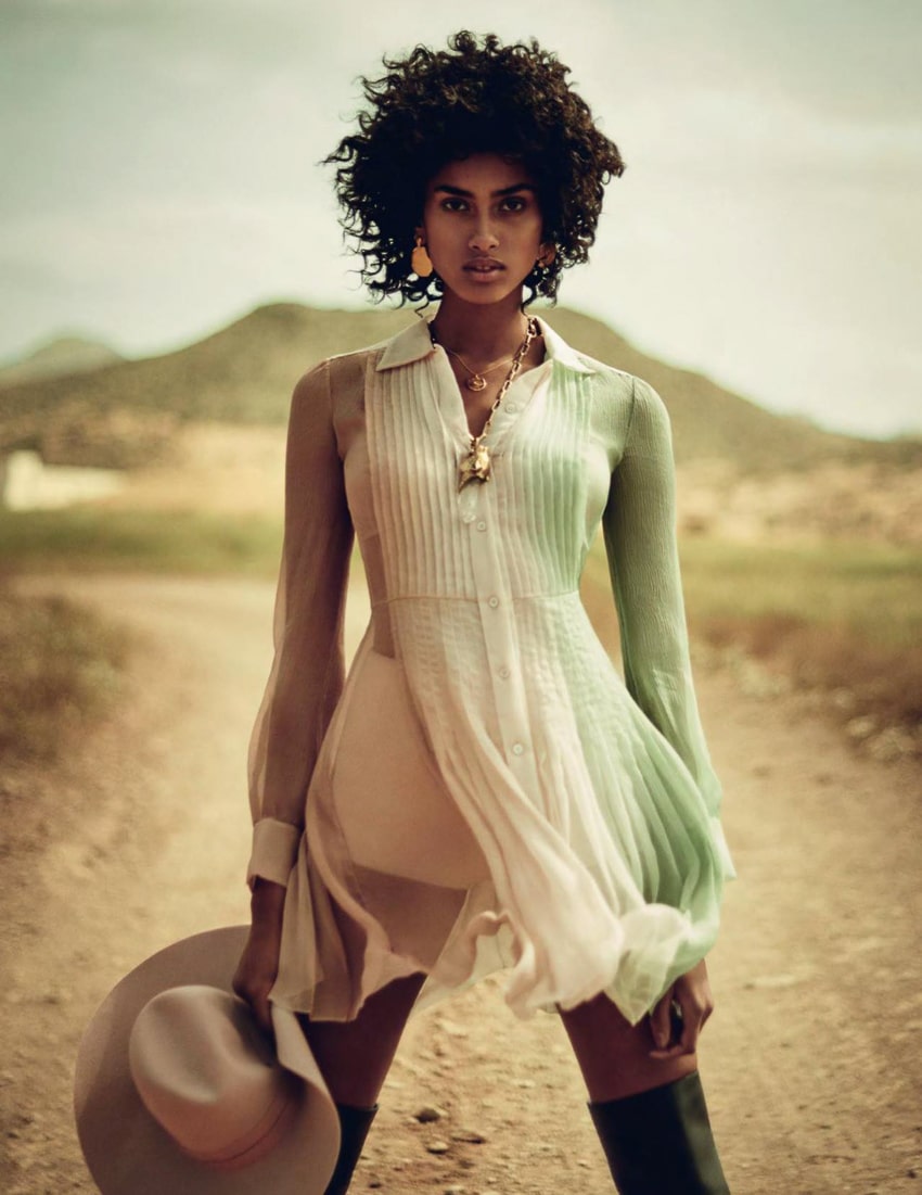 www.lacavalieremasquee.com | Boo George for Vogue Spain July 2017 w/ Imaan Hammam