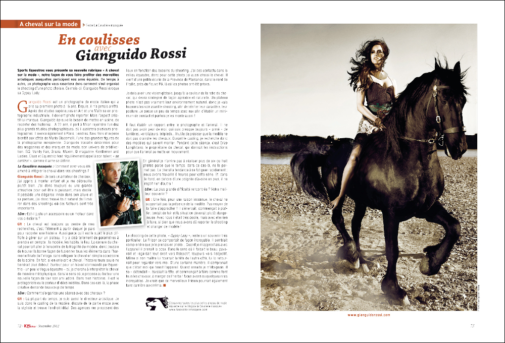 www.lacavalieremasquee.com | Sports Équestres Magazine : En coulisses avec Gianguido Rossi